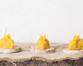 Natural Beeswax Candle | Bunny Candles| Easter Bunny Candle | Cute Easter Gift | Easter Table Decor | Non-Toxic Candle| Beeswax Candles