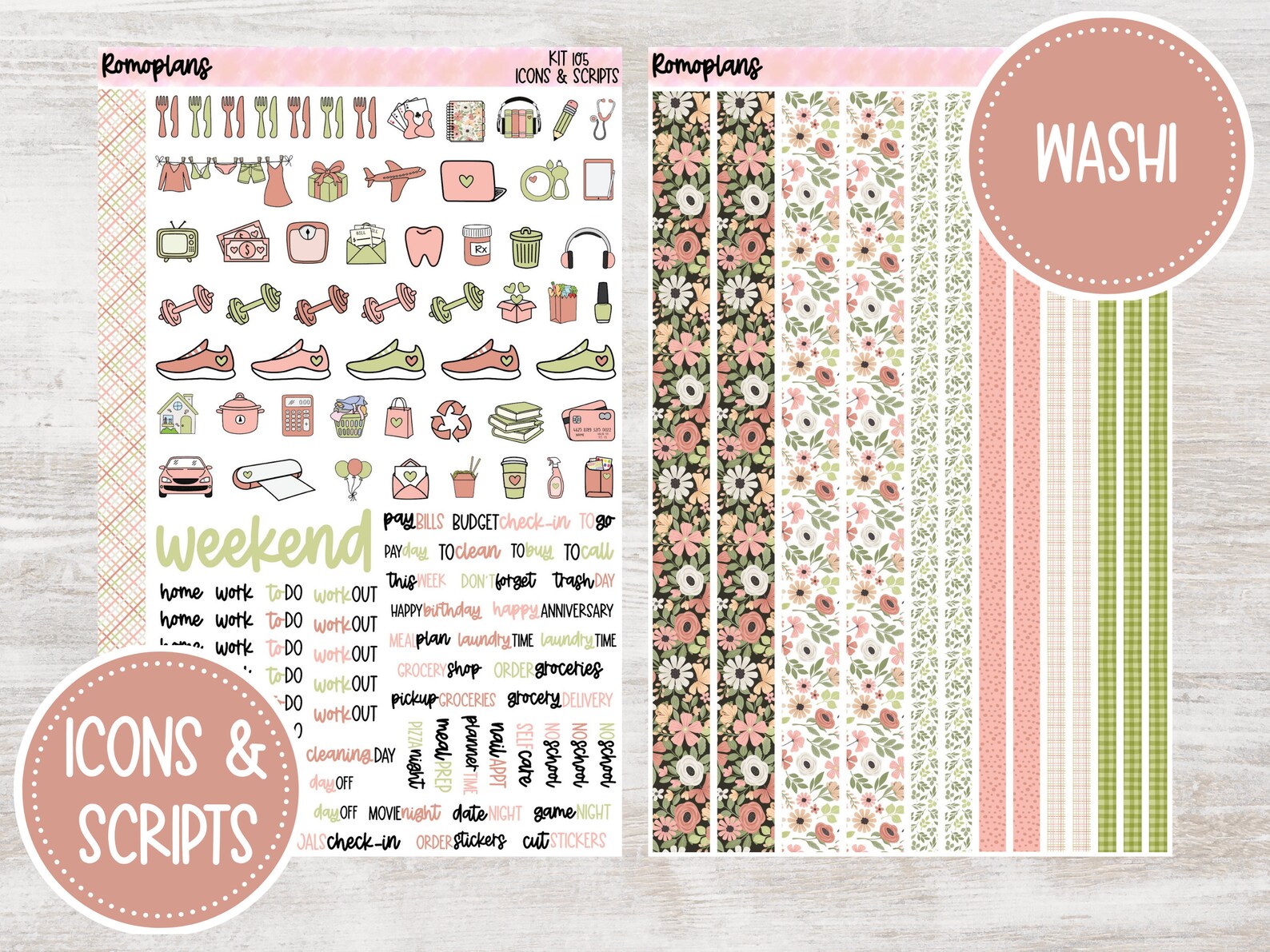 Printable Compact Vertical Planner Kit KIT 105 A5 Planner Erin Condren ...