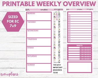 7x9 Weekly Overview - Etsy
