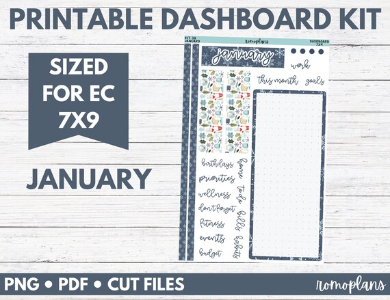 Calendars & Planners April Printable Dashboard Kit Erin Condren 7x9 KIT ...