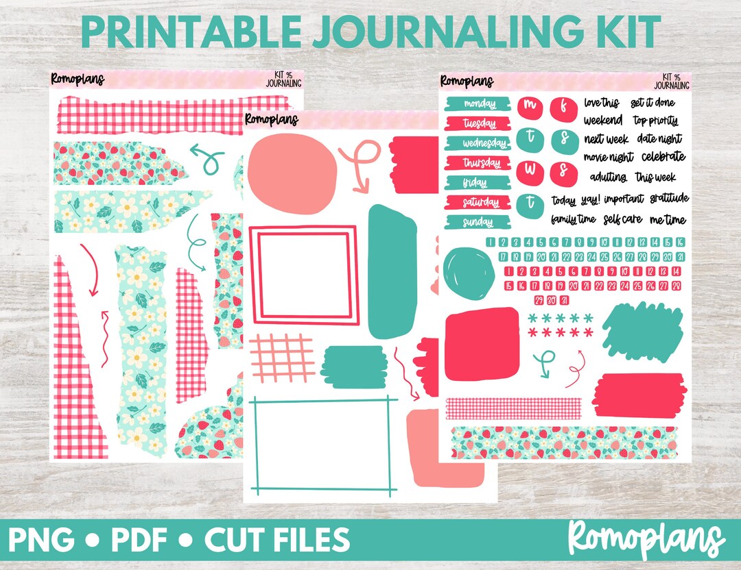 Printable Journaling Kit KIT 95 - Etsy