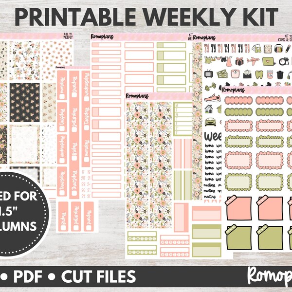 Printable Weekly Planner Kit | KIT 92 | 7x9 Planner | Erin Condren