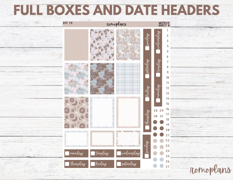 Printable Weekly Planner Kit KIT 72 7x9 Planner Erin - Etsy