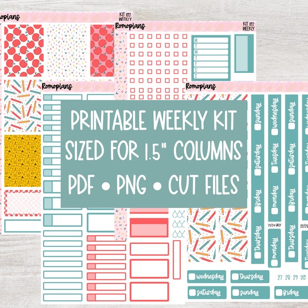 Printable Weekly Planner Kit | KIT 102 | 7x9 Planner | Erin Condren