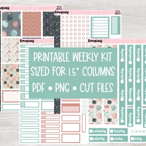 Printable Weekly Planner Kit KIT 112 7x9 Planner Erin - Etsy