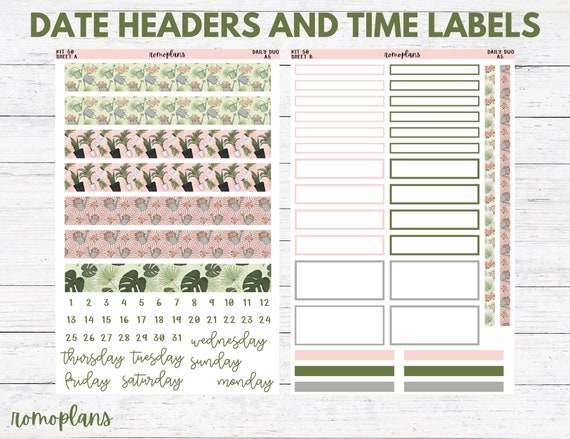 Collection Times Label Office & School Supplies Home & Living Kit 50 Daily Duo Time Labels ...