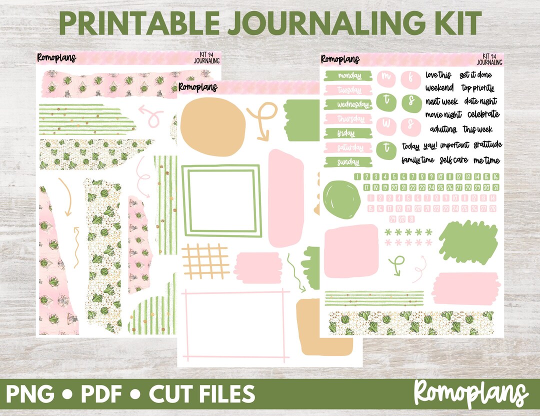 Printable Journaling Kit KIT 94 - Etsy