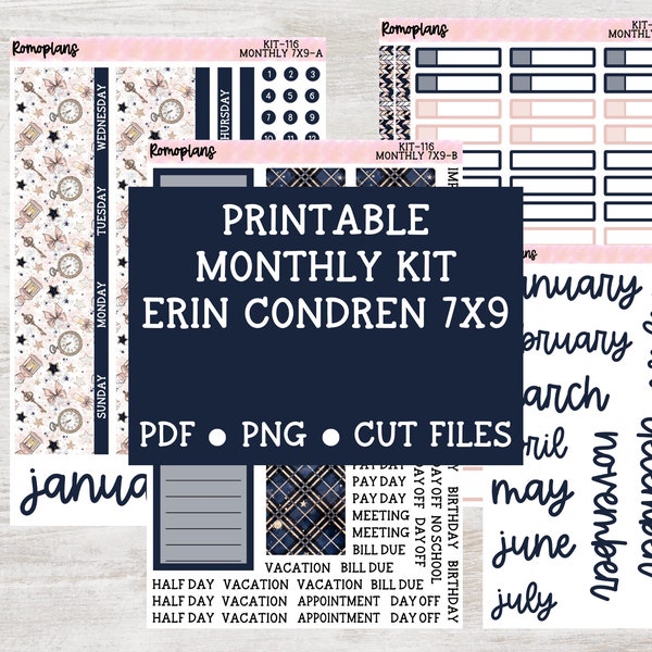 Printable Monthly 7x9 Kit | KIT 116 | Erin Condren