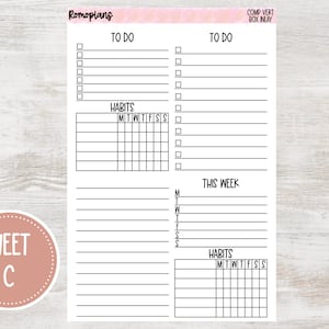Printable Compact Vertical Planner Kit KIT 105 A5 Planner Erin Condren ...