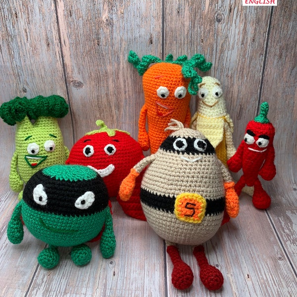 CROCHET PATTERN Supertato and friends