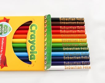 Personalized engraved color pencils | Engraved crayons | Engraved pencils | Colored pencils | Personalized crayons | Crayon pencils