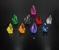 RPG D&D Crystals transparent gems tokens 5pcs