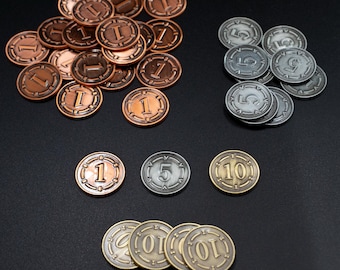 Heavy Metal Universal Gaming Coins – Premium Currency Set for Board Games & RPGs