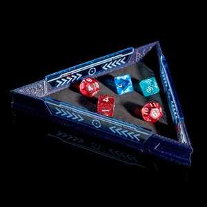 Dice tray futuristic look with rubber flor Cyberpunk