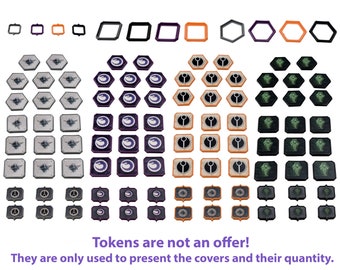 Forbidden Stars Galaxy in Flames Rubber protectors for tokens