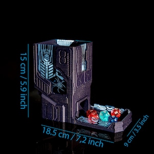Nemesis Iss Vanguard DICE TOWER mit Plexiglas und Magnetverbindung