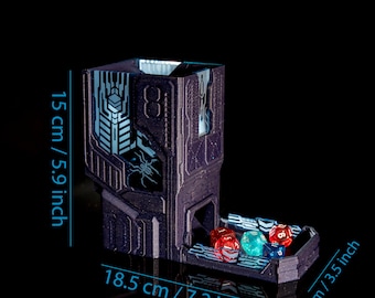 Nemesis Iss Vanguard DICE TOWER with plexiglass and magnetic connection