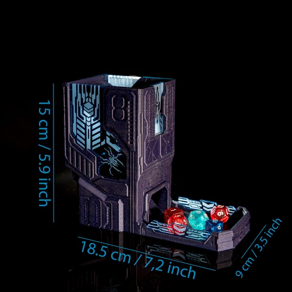 Nemesis Iss Vanguard DICE TOWER with plexiglass and magnetic connection