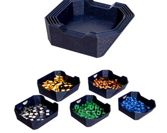 Token trays universal stackable 5 pcs futuristic look