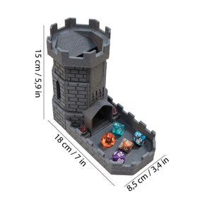 Dice Tower Castle Magnetic connection like D&D