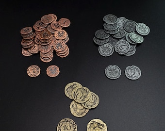Tyrants of the Underdark Victory Coins – Premium Metal VP Set for Tyrants of the Underdark & RPGs