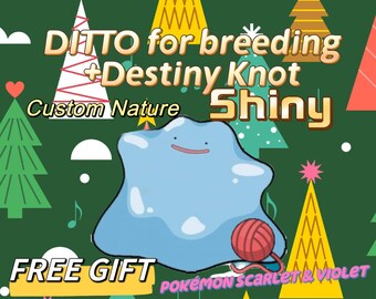 3 packs Ditto Shiny 6IV Japanese Any NATURES + ITEMS Pokemon Scarlet & Violet Available NOW Free Gift