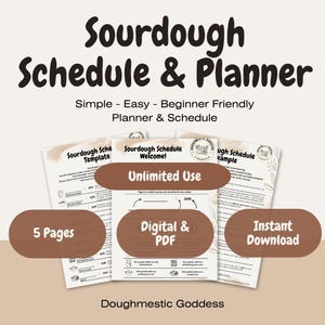Sourdough Beginner Schedule Printable – Bread Making Timeline & Planner (PDF)