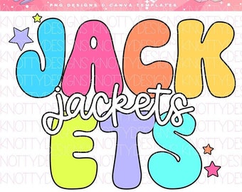 Retro Pop Colorful Mascot-Jackets- PNG