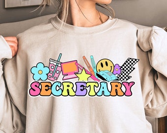 Retro Pop Secretary shirt- Administrative assistant PNG