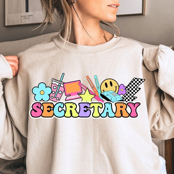 Retro Pop Secretary shirt- Administrative assistant PNG