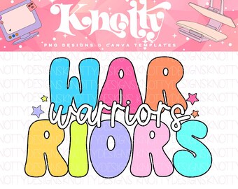 Retro Pop Colorful Mascot-Warriors PNG