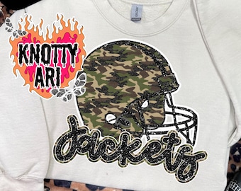Cute Camo Glitter- PNG File - JACKETS - Mascots - Preppy Retro Designs, Game day shirt design, DTF Ready, Sublimation Ready, Football Mascot