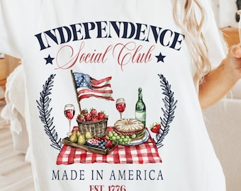 Retro INDEPENDENCE Social Club - PNG File - 4th of July