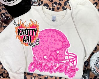 Cute Pink Glitter- PNG File - JACKETS - Mascots - Preppy Retro Designs, Game day shirt design, DTF Ready, Sublimation Ready, Pink out