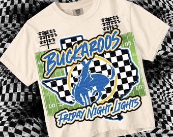 Cute Friday Night Lights - PNG File - BUCKAROO - Mascots Blue Gold