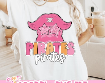 Retro Cute Pink Peach PIRATES  Mascot-Pirates PNG