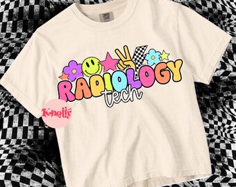 Retro Pop Colorful Mascot Sticker -Radiology Tech PNG -