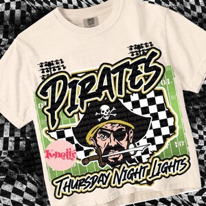 Retro Preppy Thursday Night Lights PIRATES -Mascot- PNG - School Spirit-Gold