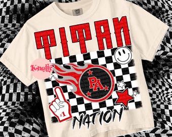 Retro Pop Mascot- PA Titan Nation PNG - School Spirit