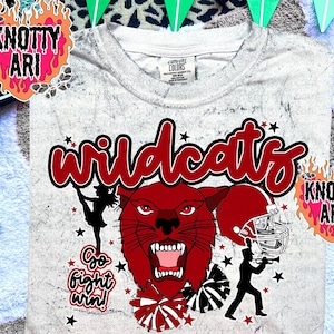 Cute Preppy Collage WILDCATS Mascot-WILDCAT Nation PNG - School Spirit