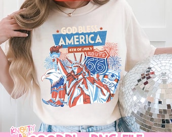 CUTE God Bless America  Png, Vintage America Png, 4th Of July PNG, 4th Of July Sublimation Design, America Coquette Png, Patriotic Png,