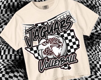 Cute Preppy Friday Night Lights- PNG File - JAGUARS VOLLEYBALL - Mascots Maroon Black