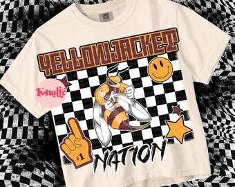 Cute Preppy - PNG File - YELLOWJACKETS - Mascots  Gold Maroon