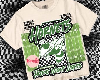 Retro Pop -  Mascot-Hornet Friday Night Lights School Spirit - Green Black