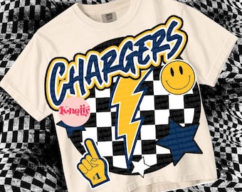 Retro Pop Mascot-Chargers PNG