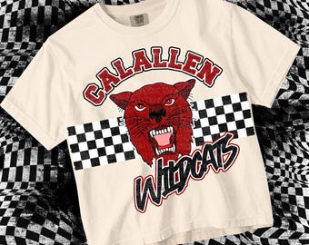 Retro Pop Mascot-CALALLEN WILDCAT PNG - School Spirit