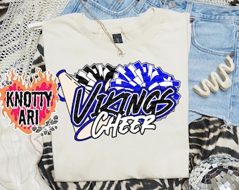 Retro Pop Mascot- Vikings Cheer PNG - School Spirit
