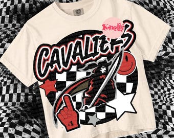 Retro Preppy- PNG File - Cavs - Mascots- Red Black