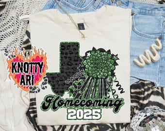 Green Glitter Homecoming PNG, HOCO png, Football png, Gameday png, go team png, football png, high school png, go team go png,