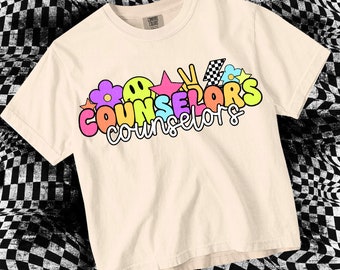 Retro Pop Colorful Mascot Sticker - COUNSELORS PNG - School Spirit